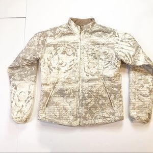 OBERMEYER Weather X System Nylon Quilted Tan Zip Up Jacket Womens 6